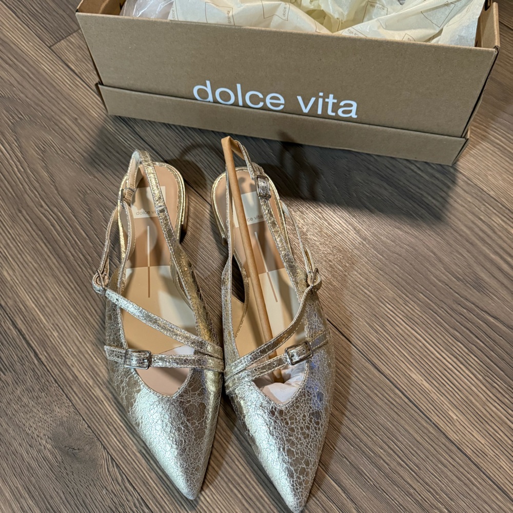 Dolce Vita Metallic Gold Flats